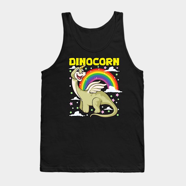 Cute & Funny Dinocorn Dinosaur Unicorn Tank Top by theperfectpresents